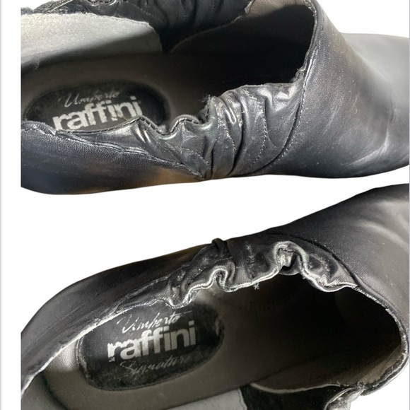 Umberto Raffini Italian Black Leather relaxed fit Chelsea boots 8 - Picture 6 of 7